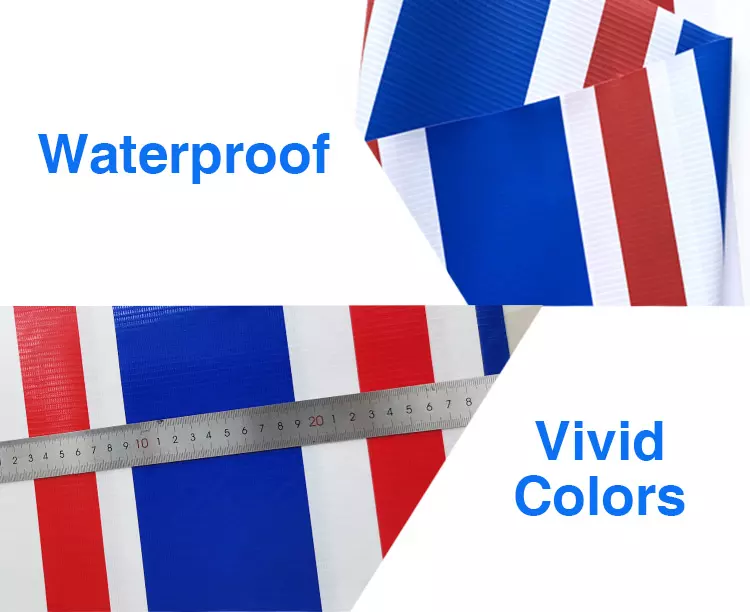  Tecido de lona de impressão revestido de PVC resistente a UV à prova de fogo à prova d'água para cobertura de toldo de barraca